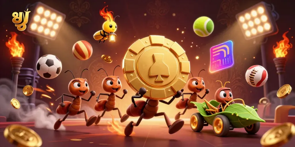 Experience the excitement of ยูฟ่า as fun-loving ants navigate their way through a thrilling heist adventure.