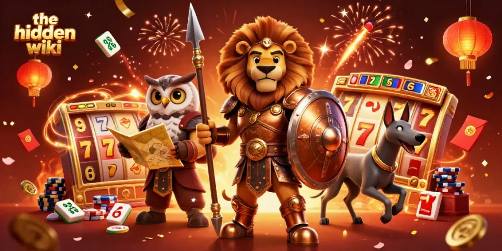 Engage with the hidden wiki and its vibrant online casino world through this dynamic illustration.