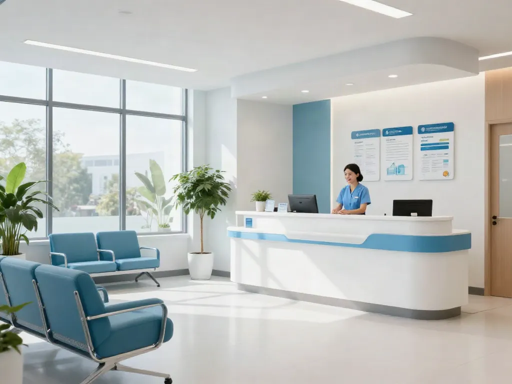 BPC 157 therapy consultation in a welcoming healthcare clinic, patient care setting.