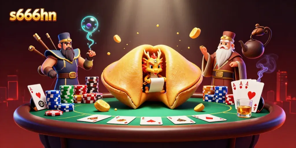 Engage in thrilling gameplay with s666hn, featuring a whimsical dragon and casino elements.
