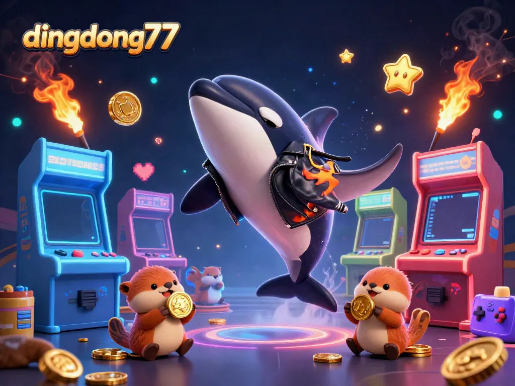 Engage in thrilling gameplay at dingdong77 featuring vibrant cartoon sea creatures amidst casino elements.
