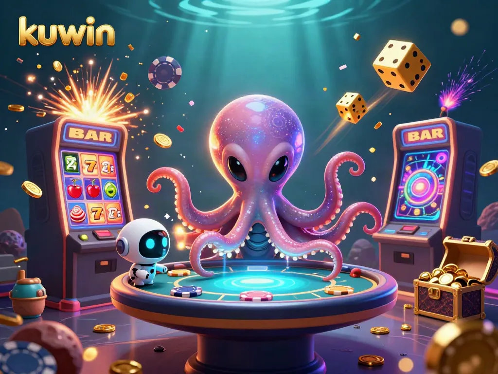 Experience immersive gaming at kuwin with alien octopus and exciting casino elements