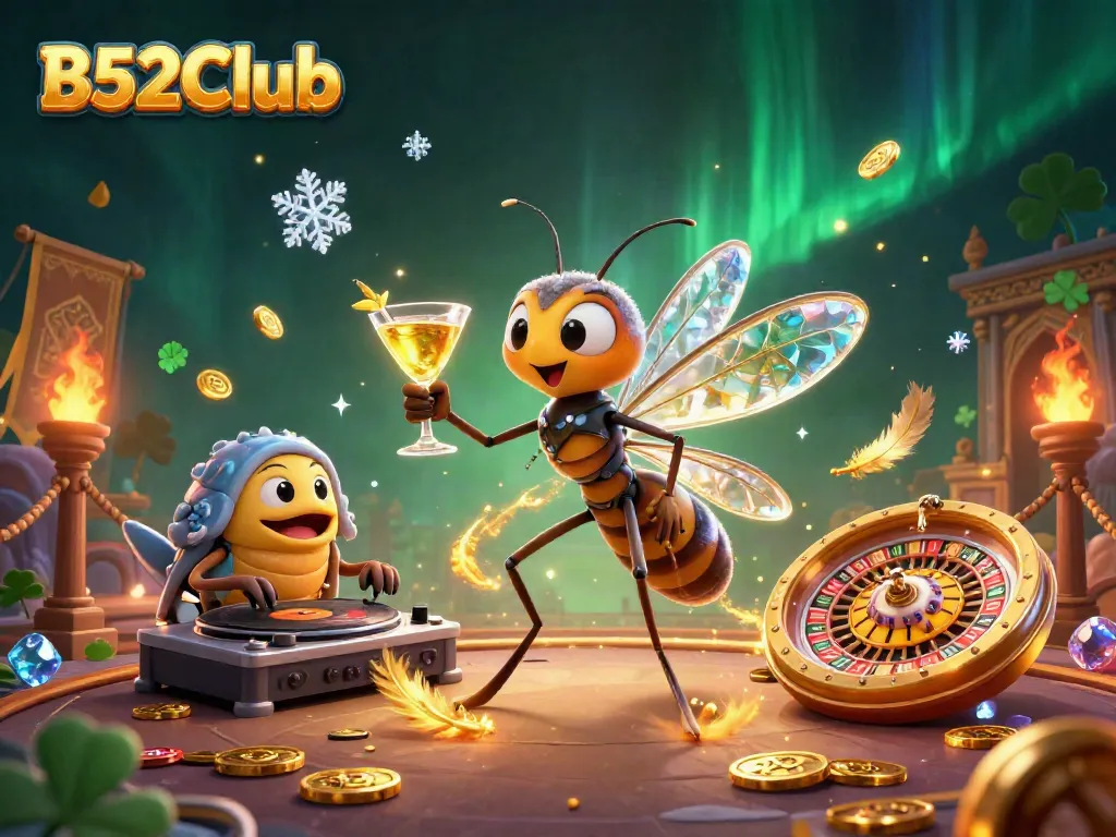 Engage in thrilling gameplay at B52Club with a dynamic 3D casino illustration