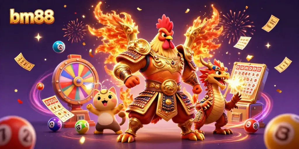 Experience the thrill of gaming at bm88 with animated characters and exciting prizes.
