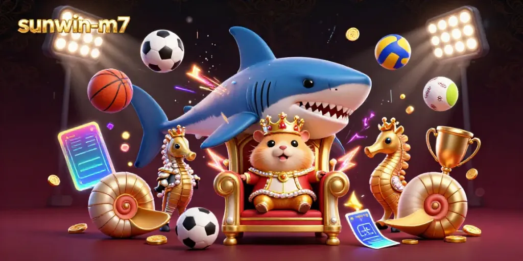 Experience the thrill of sunwin-m7 with a golden hamster king captivating the casino world.