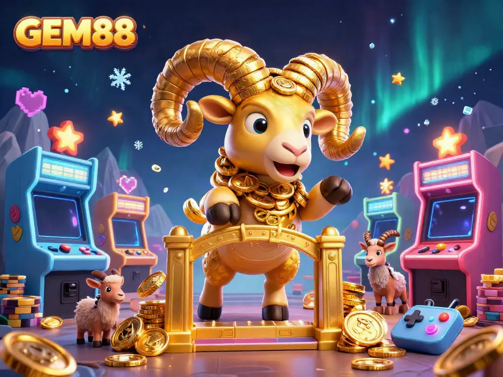 Experience dynamic fun with GEM88 in a thrilling 3D casino-themed adventure filled with vibrant game elements.