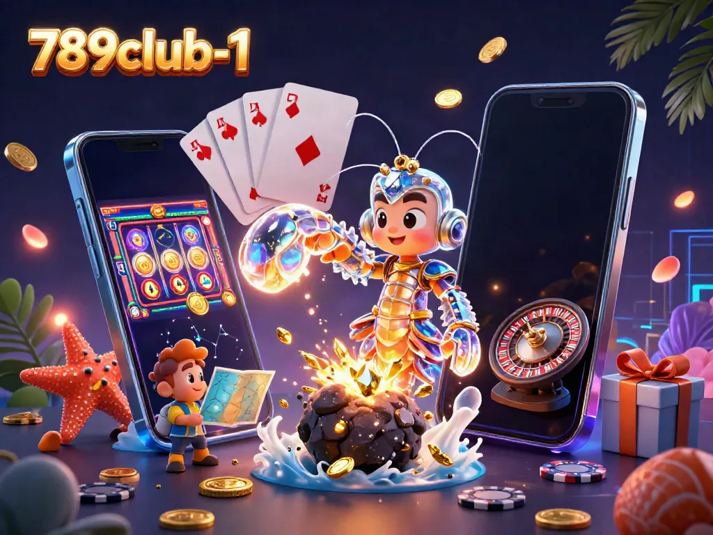 Engage in thrilling gameplay with 789club-1, featuring vibrant 3D characters and dynamic casino elements.