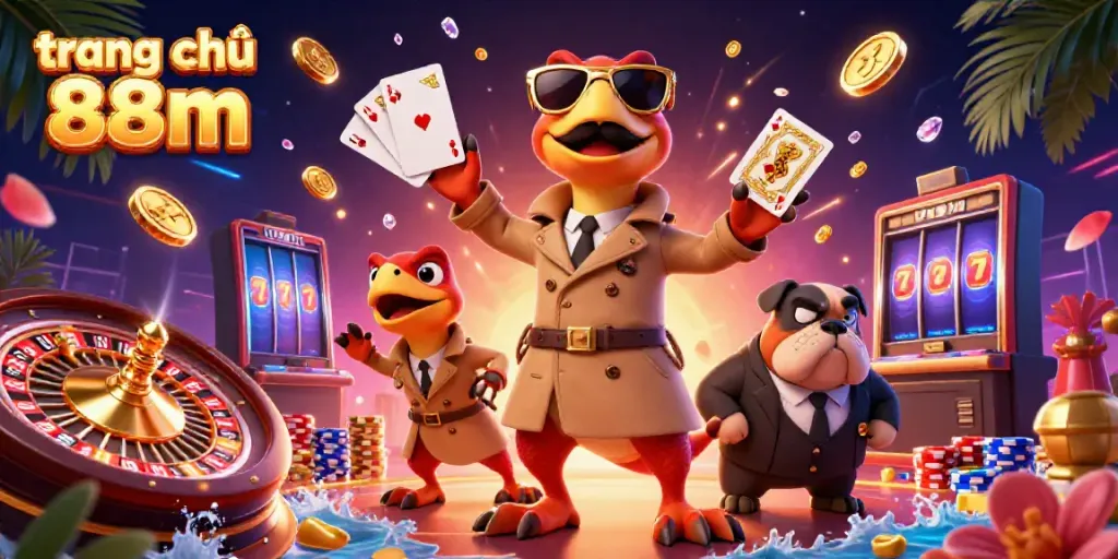 Enter the VIP lounge at trang chủ 88m with raptors in disguise and a bouncer bulldog.