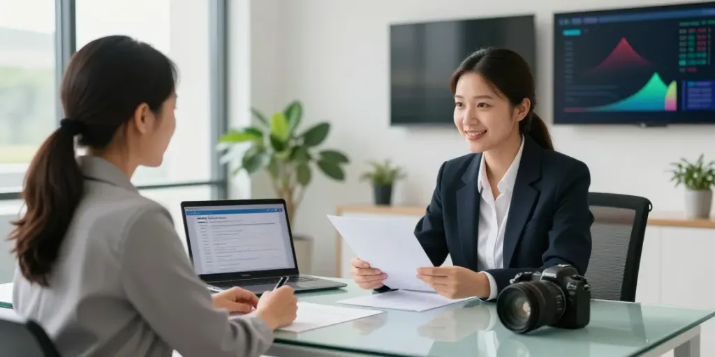 Professional consultation about Payday Loans Co in a modern office setting.