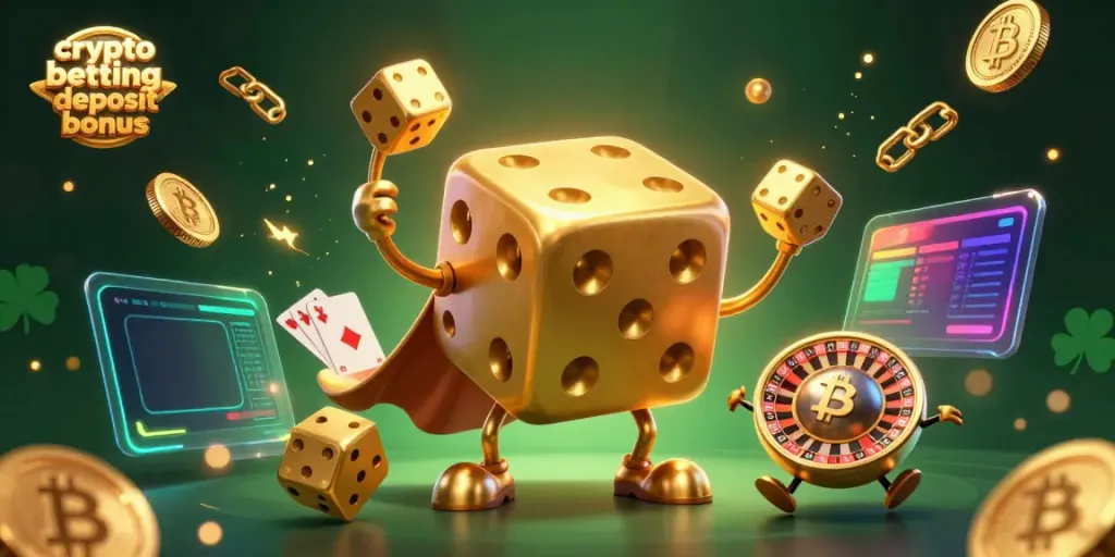 Experience the thrill of crypto betting deposit bonus with vibrant casino elements and dynamic characters